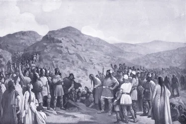 Una reunión tribal galesa, años 1920